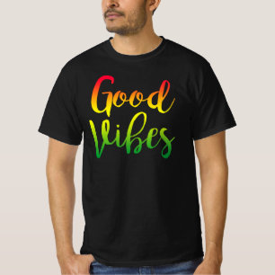 Camiseta Las vibes sólo son buenas raíces de rasta reggae
