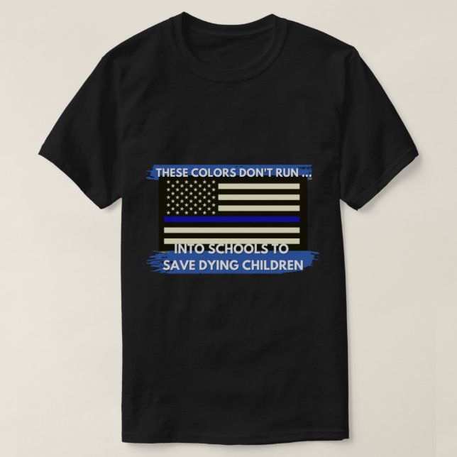 Camiseta Las vidas azules se dispersan por la policía de Uv (Diseño del anverso)