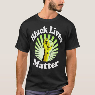 Camiseta Las vidas negras de los puños amarillos importan B