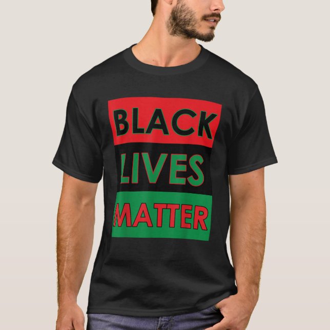 Camiseta Las vidas negras importan a la bandera africana (Anverso)