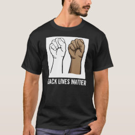 Camiseta Las vidas negras importan, los puños, los negros