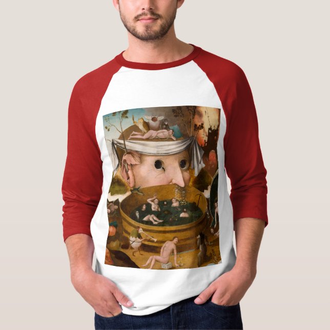 Camiseta Las visiones de Tondal, 1479 por Hieronymus Bosch (Anverso)