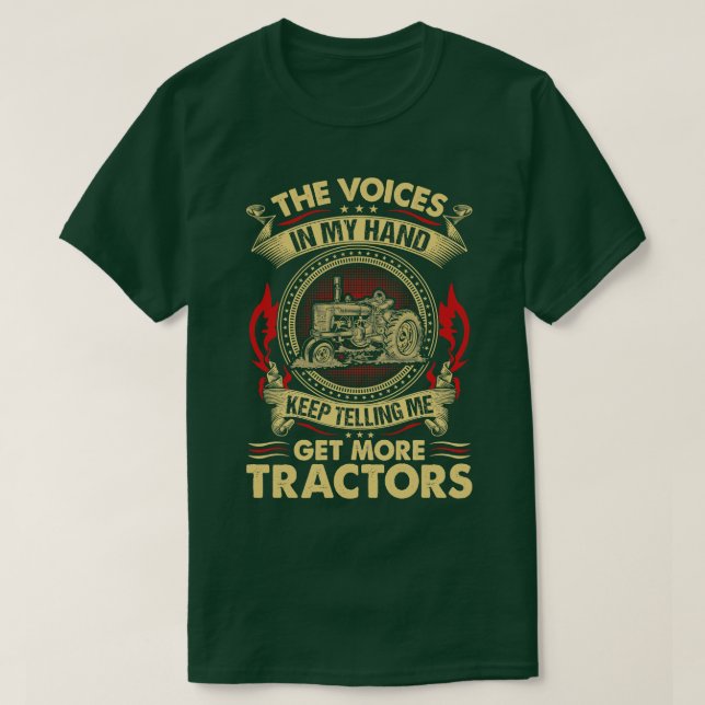 Camiseta Las Voces En Mi Cabeza Consiguen Más Tractores Agr (Diseño del anverso)