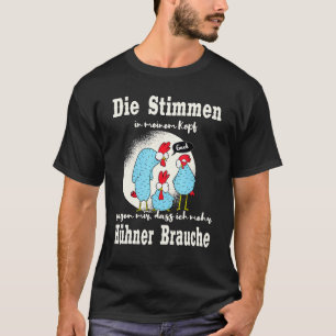 Camiseta Las Voces En Mi Cabeza Pollos Agricultores De Poll