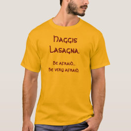 Camiseta Lasagna de Haggis con el recipie