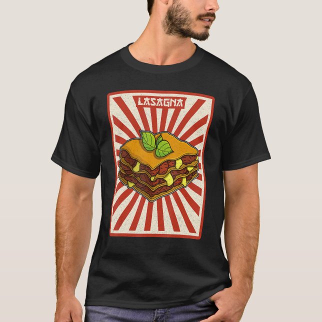 Camiseta Lasagna Pasta Cocina italiana (Anverso)