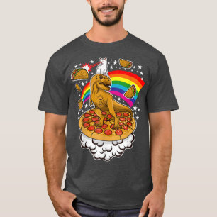 Camiseta Laser Cat Dinosaur Pizza Tacos Rainbow Foodie Feli
