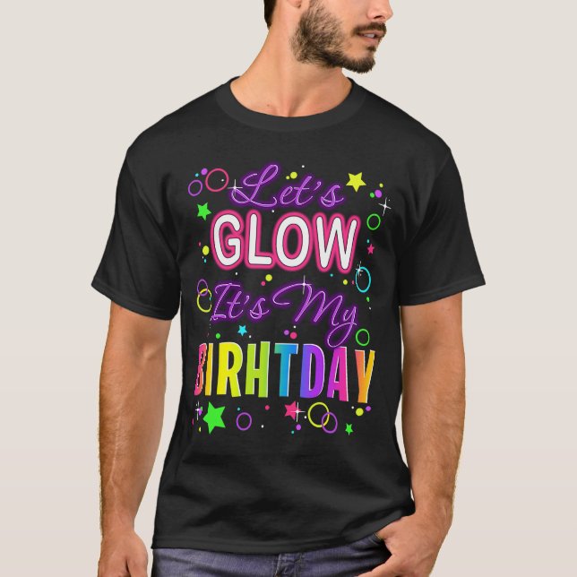 Camiseta Láser Vamos a brillar cumpleaños Cute Arcoiris niñ (Anverso)