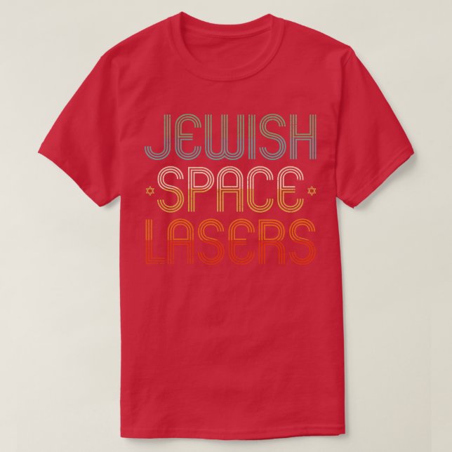 Camiseta Láseres Espaciales Judíos (Diseño del anverso)