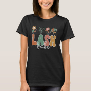 Camiseta Lash Babe Flor Lash Artista Eyelash Tech Lash