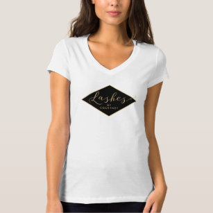 Camiseta Lash Salon Black/Gold Personalizado