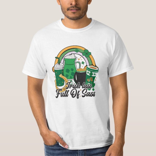 Camiseta Lass irlandés lleno de sass - Cheeky St. Patrick's (Anverso)