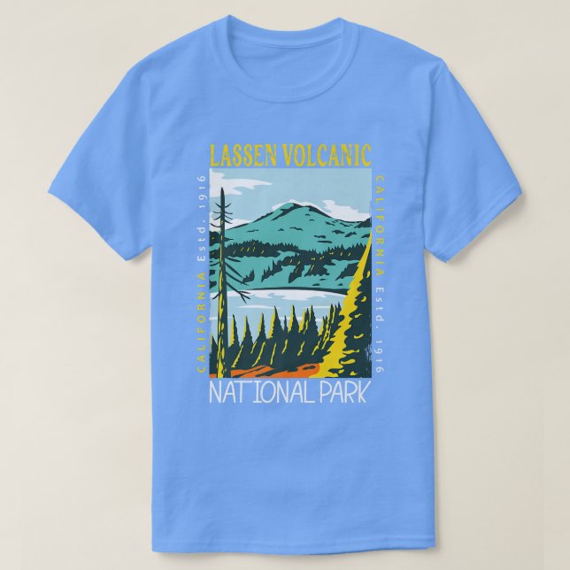 Camiseta Lassen Volcanic National Park California Distresse (Diseño del anverso)