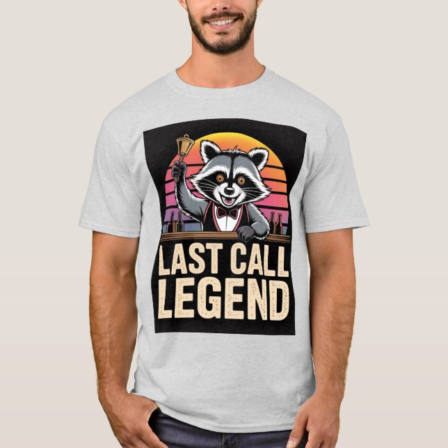 Camiseta Last Call Legend Raccoon Bartender Shirt (Anverso)