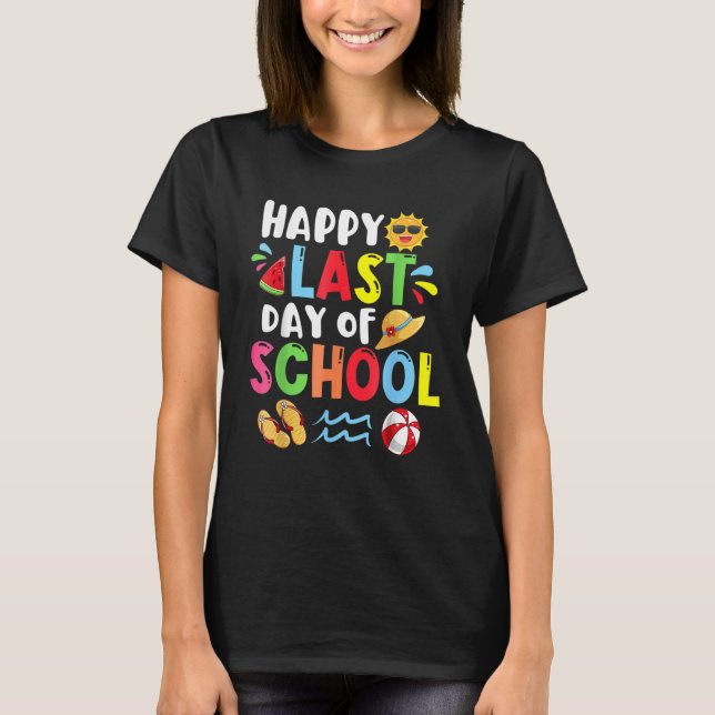 Camiseta Last Day Of School Hope Your Summer Magical Rainbo (Anverso)