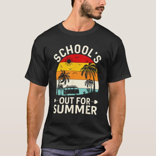 Camiseta Last Day Of School Retro Schools Out For Summer 11 (Anverso)