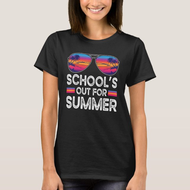 Camiseta Last Day Of School Retro Schools Out For Summer 2 (Anverso)