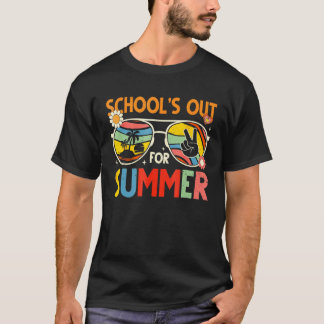 Camiseta Last Day Of School Retro Schools Out For Summer Te