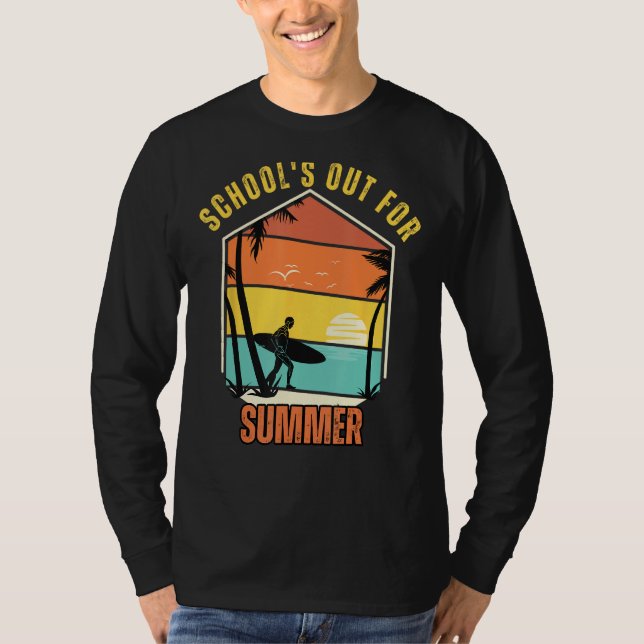 Camiseta Last Day Of School Retro Schools Out For Summer Te (Anverso)