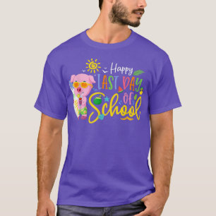 Camiseta Last Day Of School Teacher Summer Pig Sunglasses P