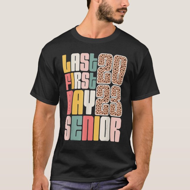 Camiseta Last First Day Senior 2023 Graduation Leopard (Anverso)