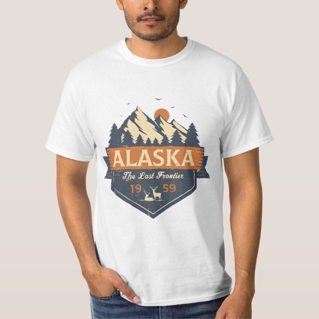 Camiseta Last Frontier Retro Alaska  (Anverso)