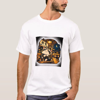 Camiseta Last Train Cat | Noche de la Estación Jap