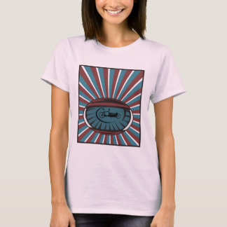 Camiseta Lastenrad im Auge mit Strahlen