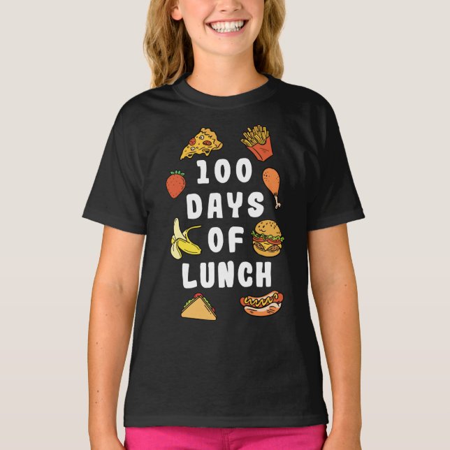 Camiseta Lástima De 100 Días De Almuerzo (Anverso)