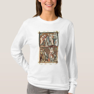 Camiseta Lat 1023 f.7v David and Goliath con Saul de Le Be