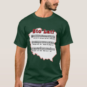 Camiseta ¡Lat de Sto! Mapa del polaco de la canción