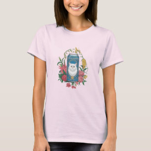 Camiseta Lata de cerveza de gato persa blanco