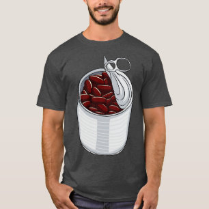 Camiseta lata de frijoles riñones frijoles horneados