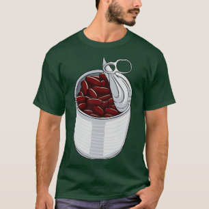 Camiseta lata de frijoles riñones frijoles horneados