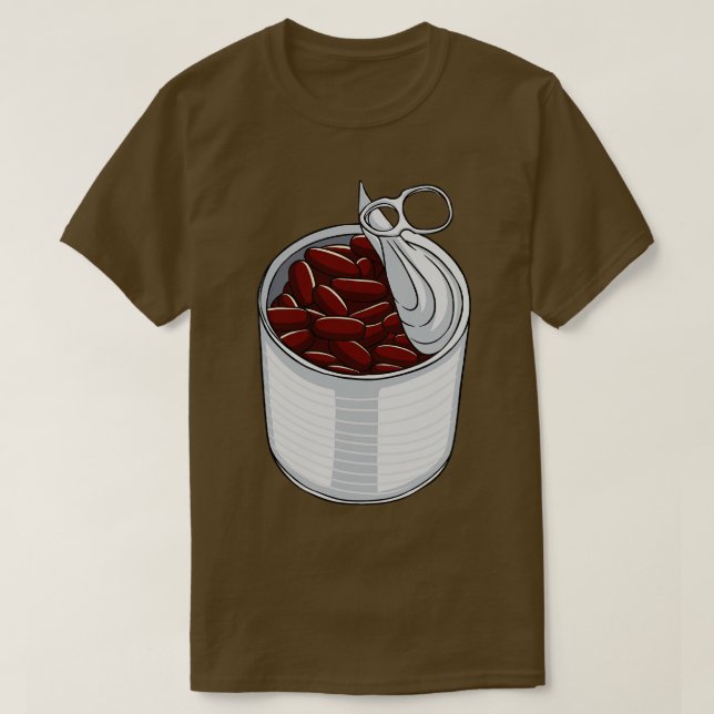 Camiseta lata de frijoles riñones frijoles horneados (Diseño del anverso)