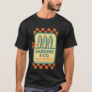 Camiseta Lata de pescado retro de sardina para ganar Vintag