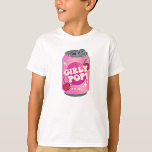 Camiseta Lata de refresco de cereza Pop femenino   Rosa ret