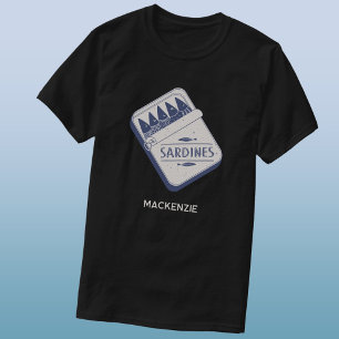 Camiseta Lata de sardinas divertida con nombre personalizad