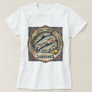 Camiseta Lata de sardinas marroquíes vintage diseño costero