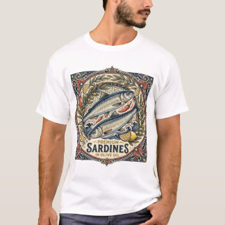 Camiseta Lata de sardinas marroquíes vintage diseño costero