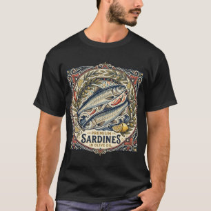 Camiseta Lata de sardinas marroquíes vintage retro costero