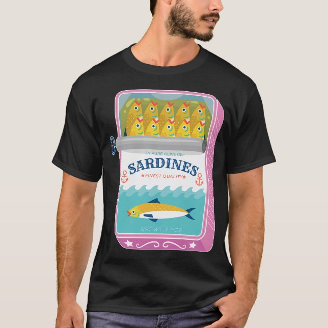 Camiseta Lata de sardinas pastel (Anverso)