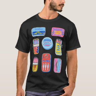 Camiseta Latas de sardinas retro lindas