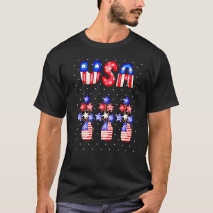 Camiseta Latas Mason Patrióticas Lindas De EE. UU. Estrella