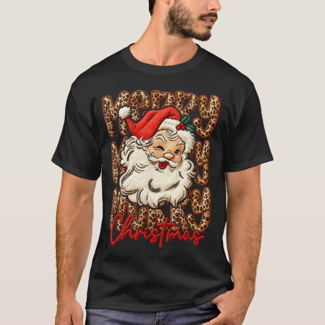 Camiseta Latch Hook Yarn Crochet Coquette Merry Christmas L (Anverso)