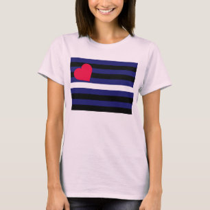 Camiseta Látex de cuero y bandera del orgullo de BDSM