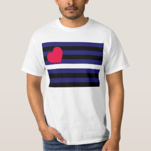 Camiseta Látex de cuero y bandera del orgullo de BDSM