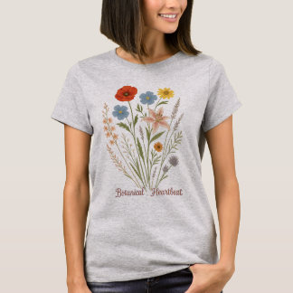 Camiseta Latido Botánico- dgn de Maaya Prints, Mujer