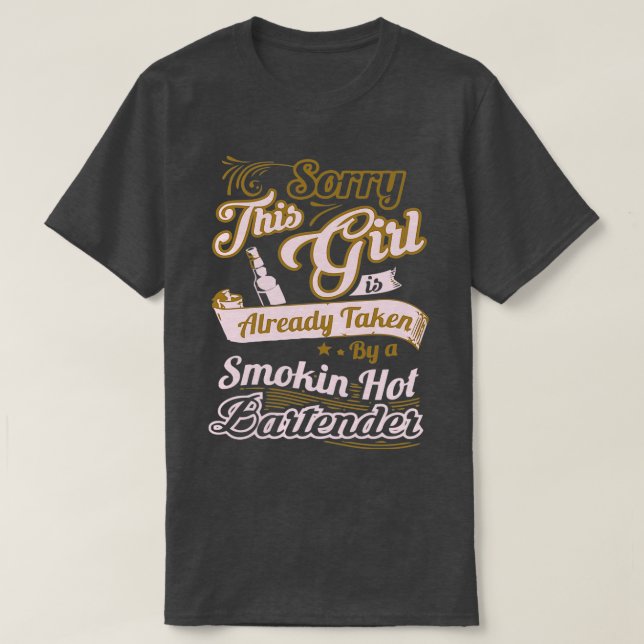 Camiseta latido cardíaco de Bartender 2 (Diseño del anverso)
