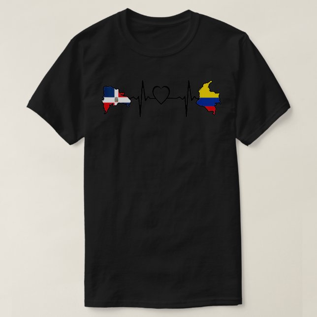 Camiseta Latido colombiano de la bandera de la República Do (Diseño del anverso)